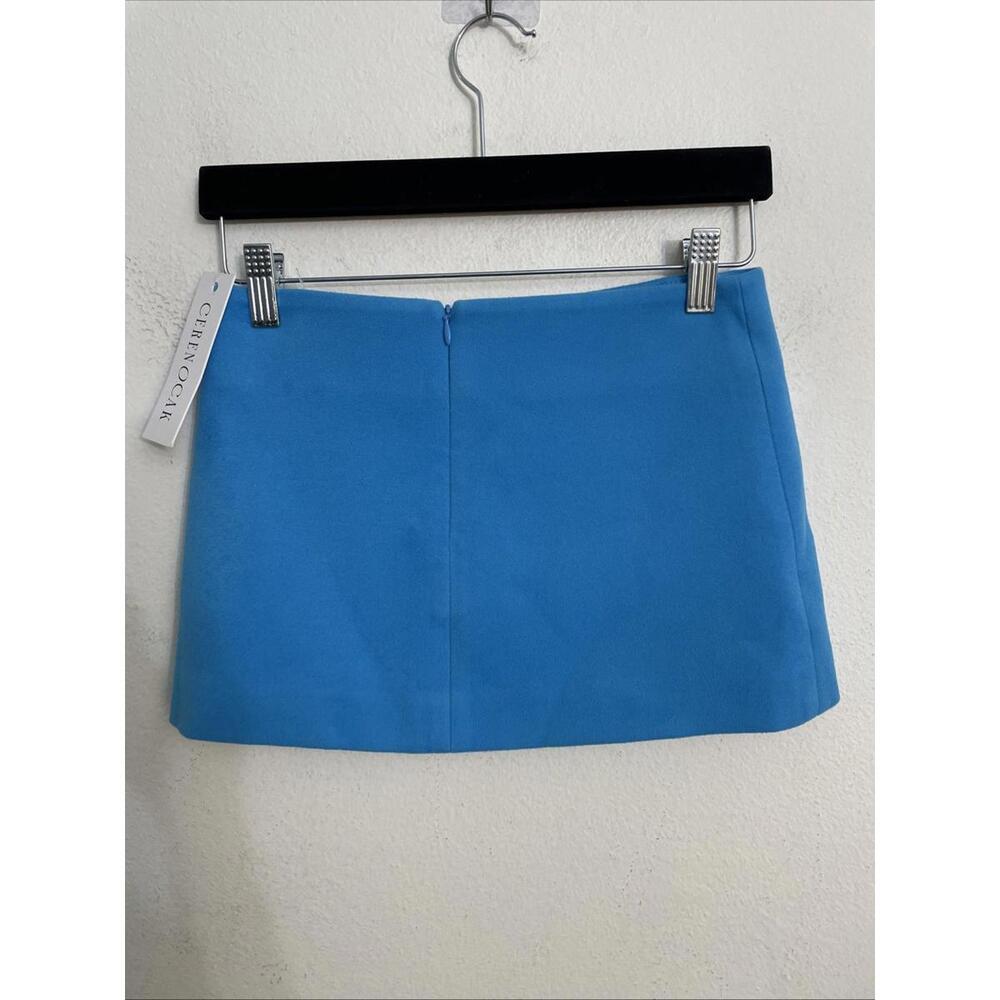Ceren Ocak Straight Mini Skirt in blue size XXS NWT $325msrp - Picture 8 of 9